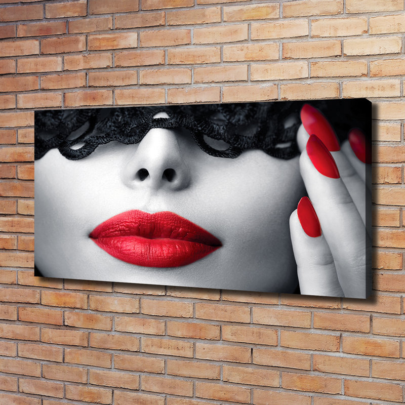 Lace Mask - Wrapped Canvas Print