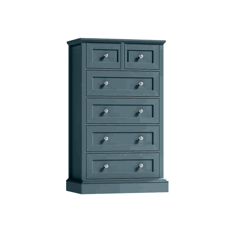 Commode 6 tiroirs Modern, Bleu fumé