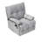 Comfy Gray 1 Chair , Detachable Tray For Easy Use, Adjustable To 150 Degrees, Fits Small Spaces Comfortable Single With Armrest Entertaining, Degrees , Sponge Filled, Solid Wood And Wood-Based Panel-2049743163
