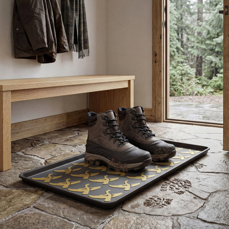 Eddie Bauer Geese Rubber Boot Trays, Geese Black
