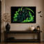 «Grim Reaper on Throne with Green Smoke and Halloween», art mural sur toile-295931893