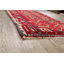 Tapis rouge en laine noué à la main de conception unique 3 pi 6 po x 5 pi 10 po Lilly-Anne