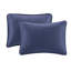 Couvre-lit réversible bleu marine - Rembourrage en coton pour un sommeil confortable