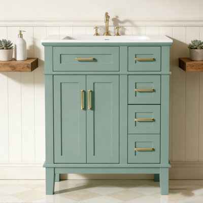 Meuble-lavabo moderne avec lavabo en céramique