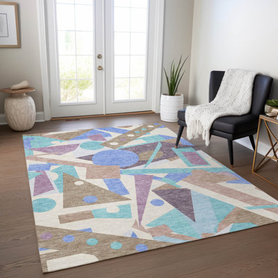 Tapis d'intérieur / extérieur brun Daeir 