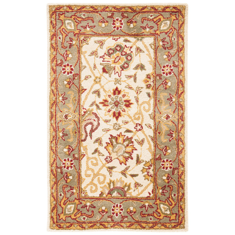 Tapis oriental en laine touffeté à la main Dunbar, Rectangle 2 pi 3 po x 4 pi