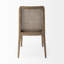 Ensemble de deux chaises d'appoint rembourrées en tissu crème et brun