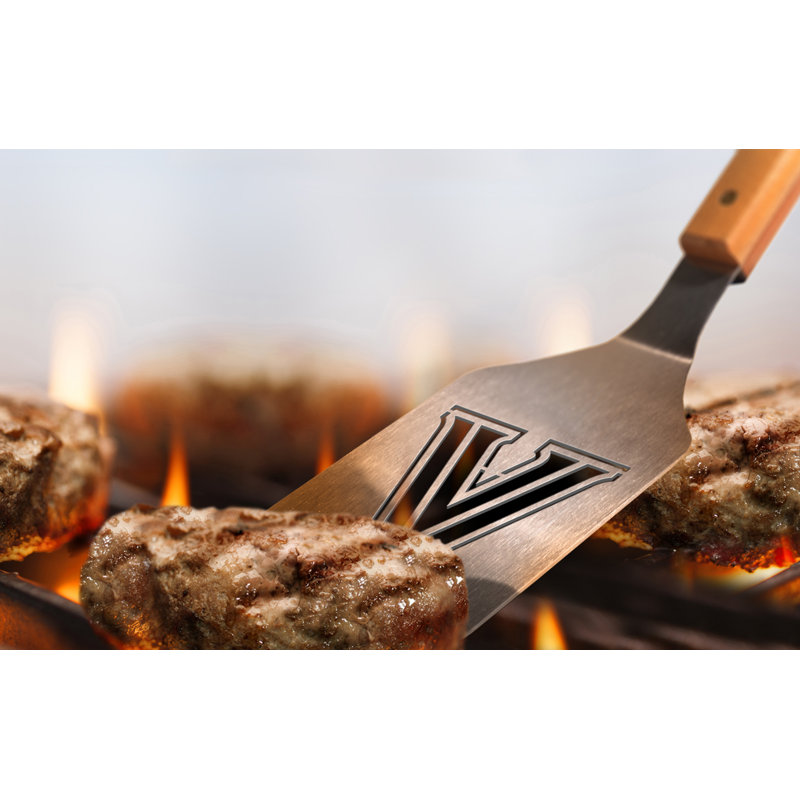 Heavy-Duty Stainless Steel BBQ Tool Set with Maple Handles