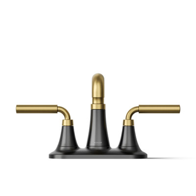 Tone Two-Handle Centerset Bathroom Sink Faucet with Clicker Drain, 1.0 GPM