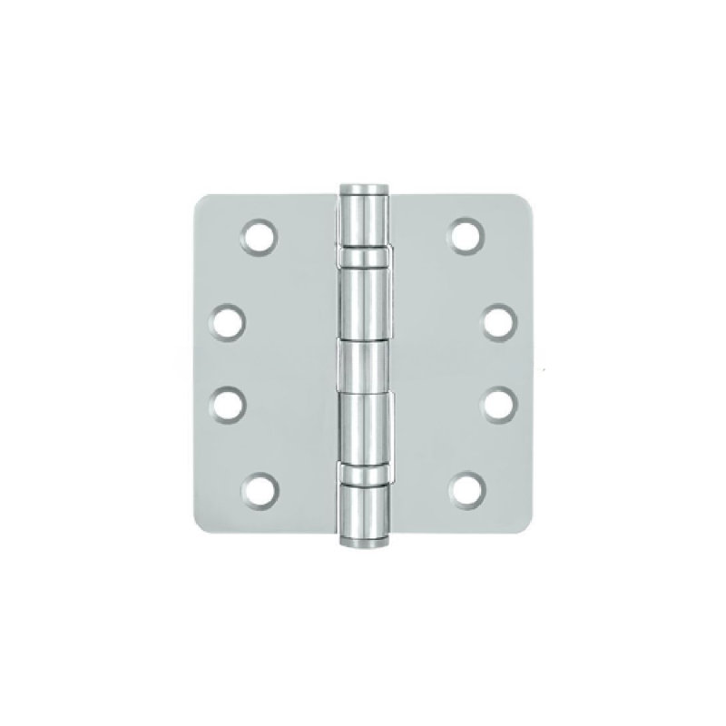 102'' x 102'' Steel Butt Bearing Hinge, Polished Chrome