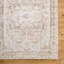 Brown Traditional Washable Rug, Bordered Floral Anti-Slip Rug For Living Room, Dining Room, Bedroom-1272132523