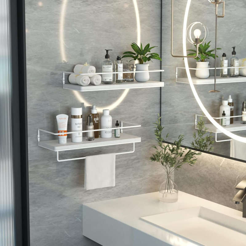Floating Shelves For Wall Set Of 2, White