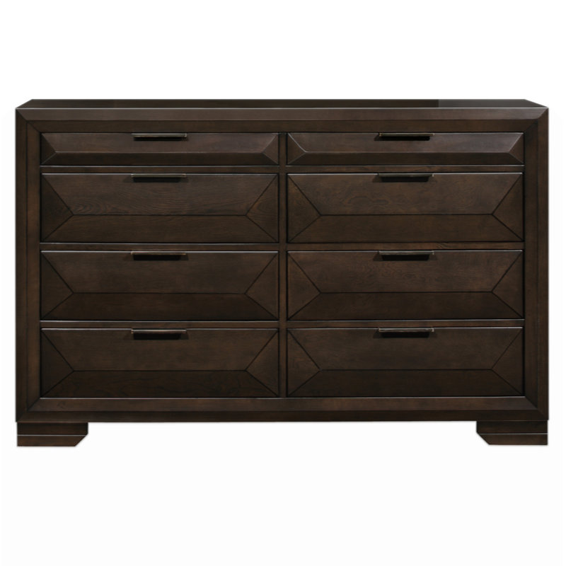 canora grey dresser Contemporary Design 8-Drawers Dresser 1Pc Bedroom Furniture Warm Raised  Panel Front