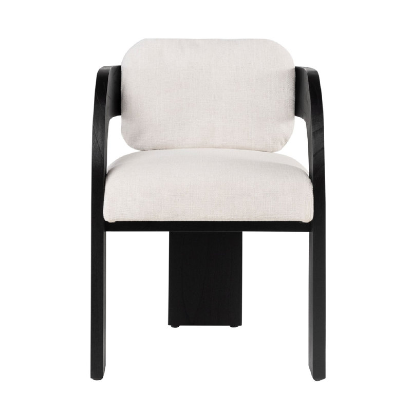 Maravi Dining Chair, Off White, Black