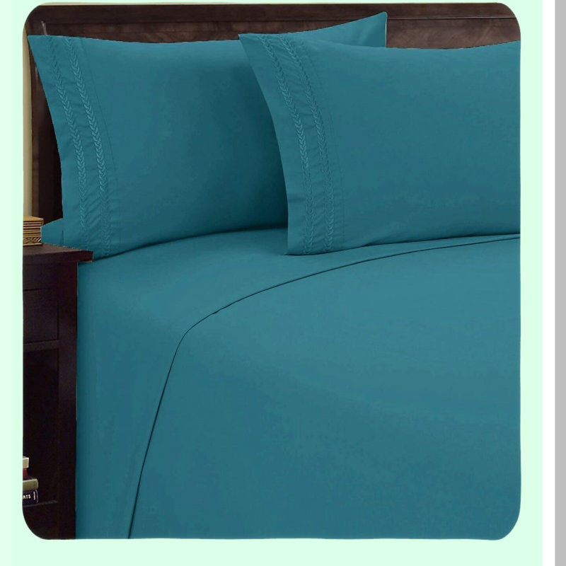 Luxury Silky Soft Premier Chain Design Sheet Set - Wrinkle & Fade Resistant - Queen\ - Deep Pocket - Hotel Quality Luxe Bedding
