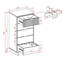 Commode 24 po Granville en blanc (5 tiroirs)-1358012722