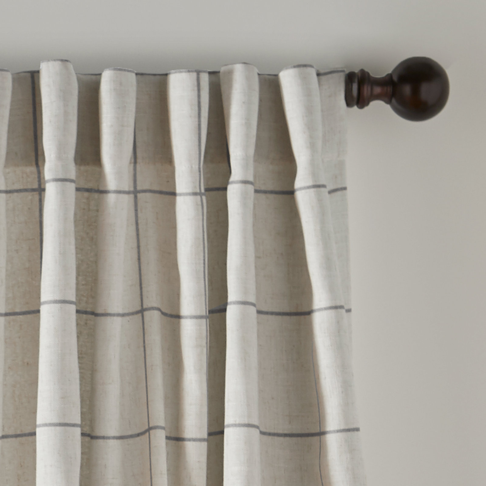 Laurene Blackout Curtain Single Panel, 52" W x 84" L, Gray