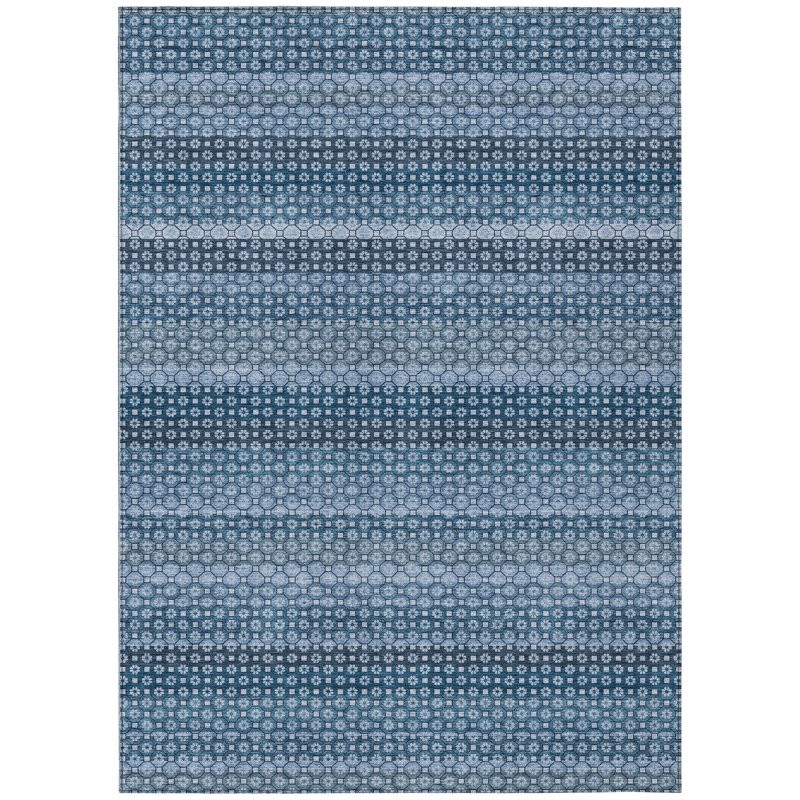 Tapis intérieur / extérieur bleu Ariaelle , 5 pi x 7 pi 6 po