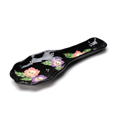 Pansy Madness Spoon Rest- 8 1/2"L
