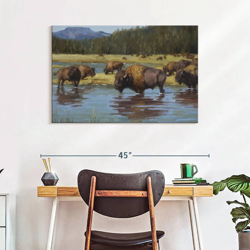 Buffalo Crossing, 26" H x 39" W