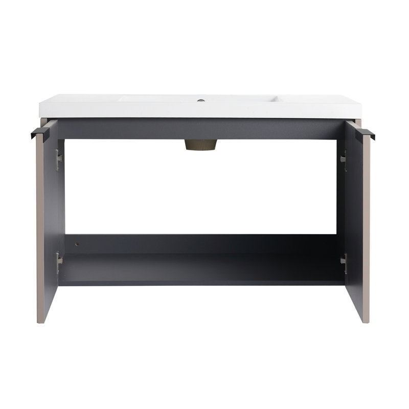 Wall Mounted Bathroom Vanity, Khaki