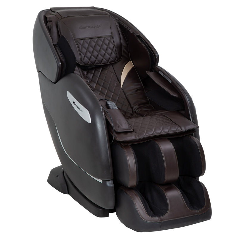 Fauteuil de massage chauffant inclinable en similicuir à largeur réglable et chauffant