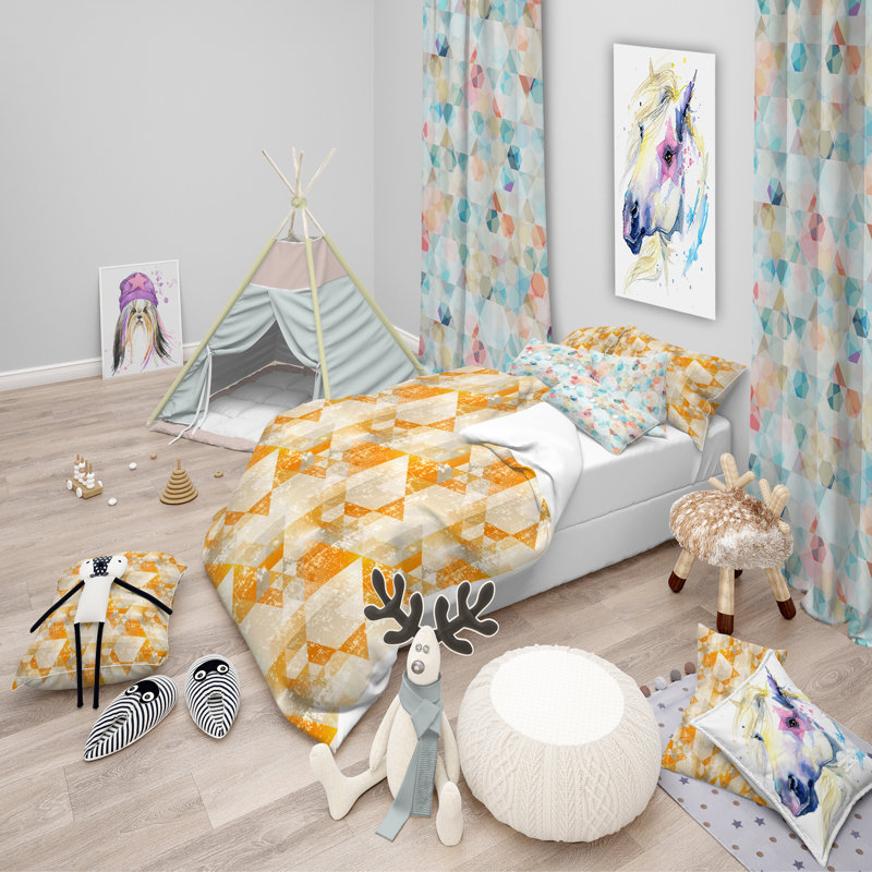 Ensemble de housse de couette moderne, Housse de couette double / grand et 2 taies