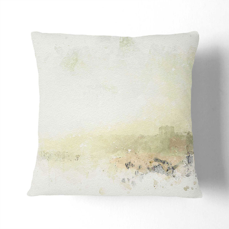 Santa Monica State Beach in Abstract Cushion with Filling, 55cm H x 55cm W x 20cm D