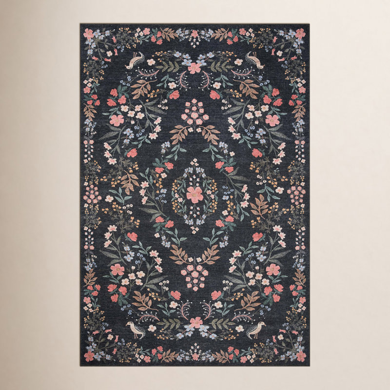 Rifle Paper Co. x Loloi Maison Tuileries Navy Rug, Runner 2'6" x 9'6"
