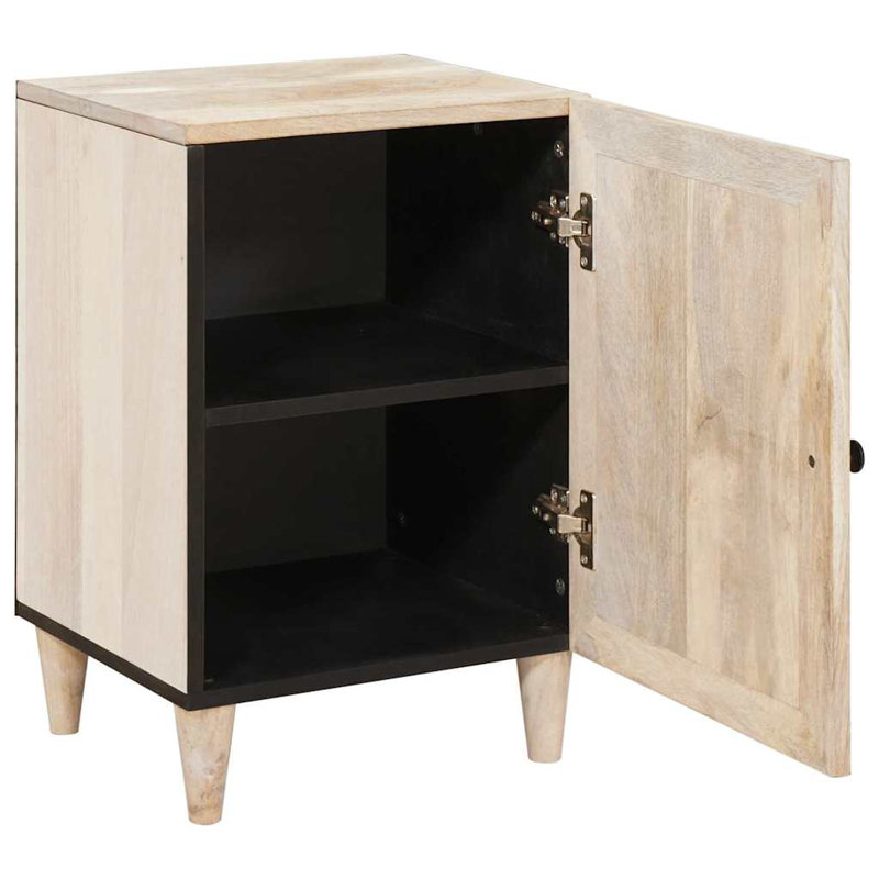 Solid Wood Bathroom Cabinet, White