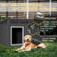 Niche pour chien en résine toutes saisons et toit amovible de 42,87 po pour l'extérieur, pour petits et grands chiens-307201082-305157382