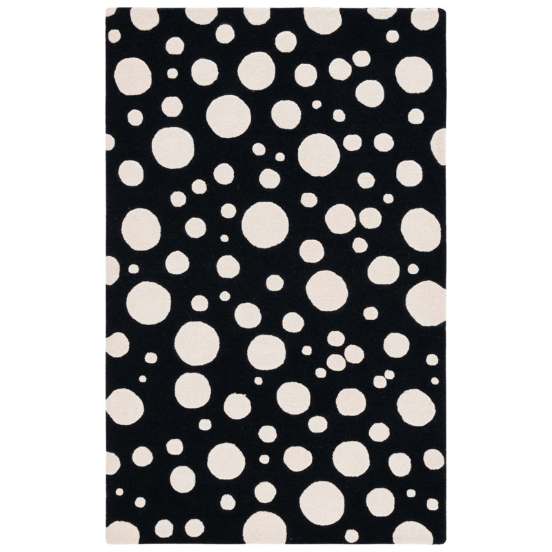 Tapis noir / ivoire Kavika, Rectangle 3 pi x 5 pi