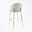 Ensemble de 2 tabourets de bar à structure métallique avec coussin moelleux