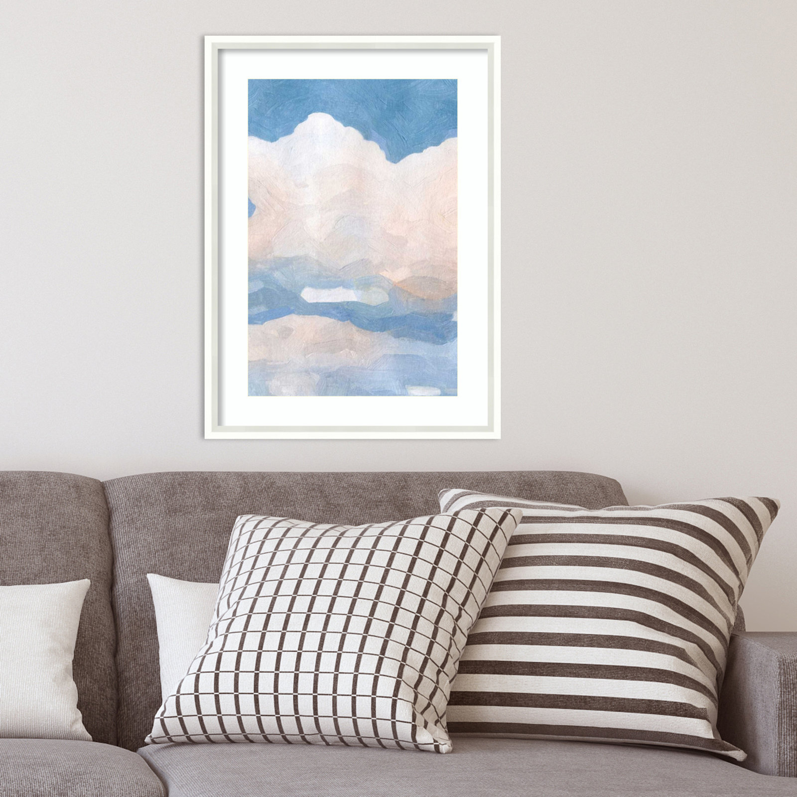 The Clouds by Emma Caroline, White, 25" H x 19" W x 2" D