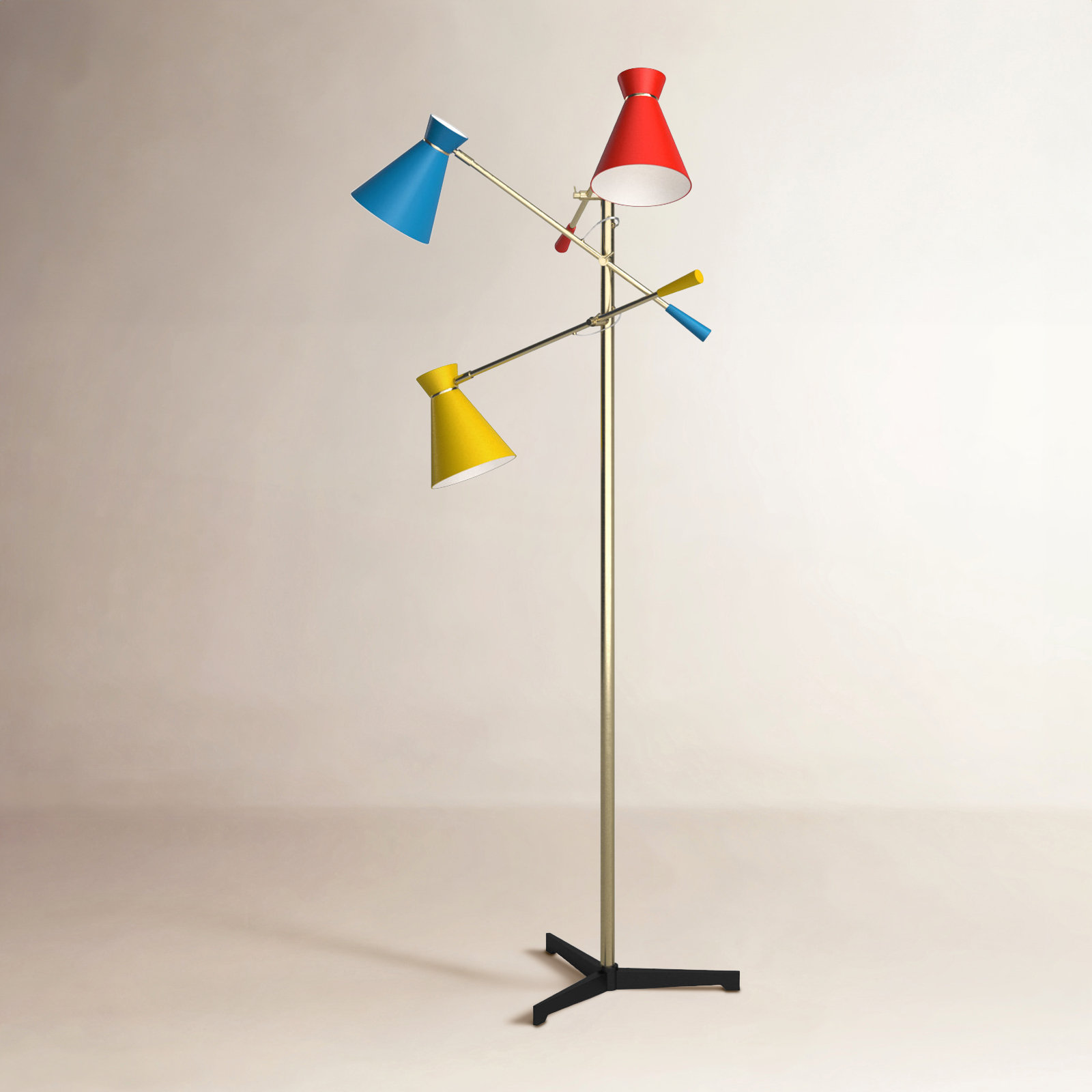 Keane Floor Lamp, Blue/Red/Yellow