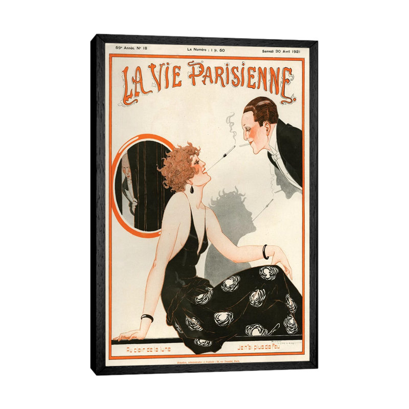 1921 La Vie Parisienne Magazine Cover by The Advertising Archives - Gallery-Wrapped Canvas Giclée on Canvas, Black Framed