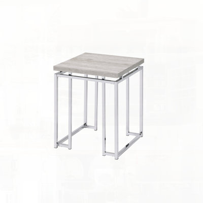 End Table with Compact Open Design for Space-Saving Functionality