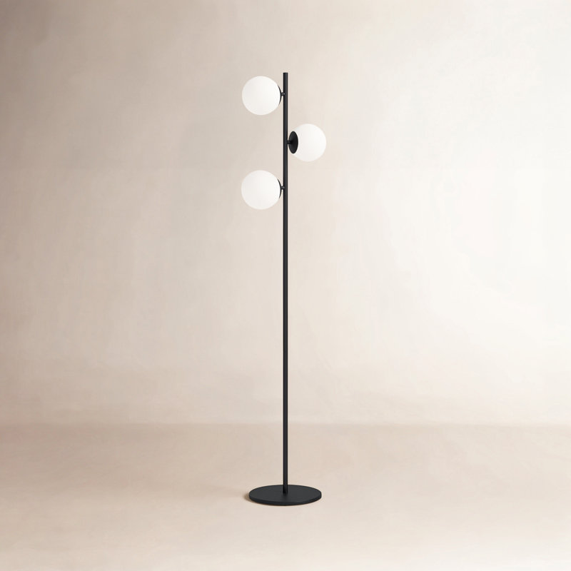 Dianna 64'' Traditional Floor Lamp, Black