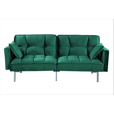 75.6 " Velvet Convertible Sofa