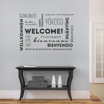 Bienvenidos welcome entryway front door decal wall decal, welcome in  spanish, spanish door sign