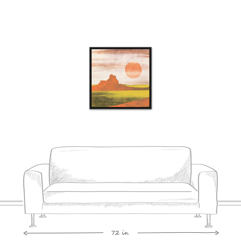 Paysage bohème, H 25,75 po x l 25,75 po x P 1,75 po