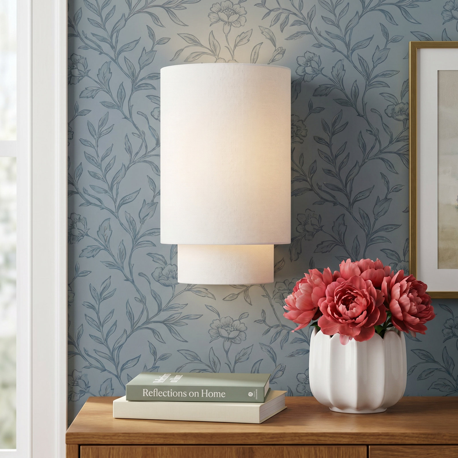 Tanyel 2-Light Flush Mount Sconce, Burnished Brass