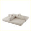 Canapé-lit convertible en chenille avec coussins décoratifs Chenille-456744091