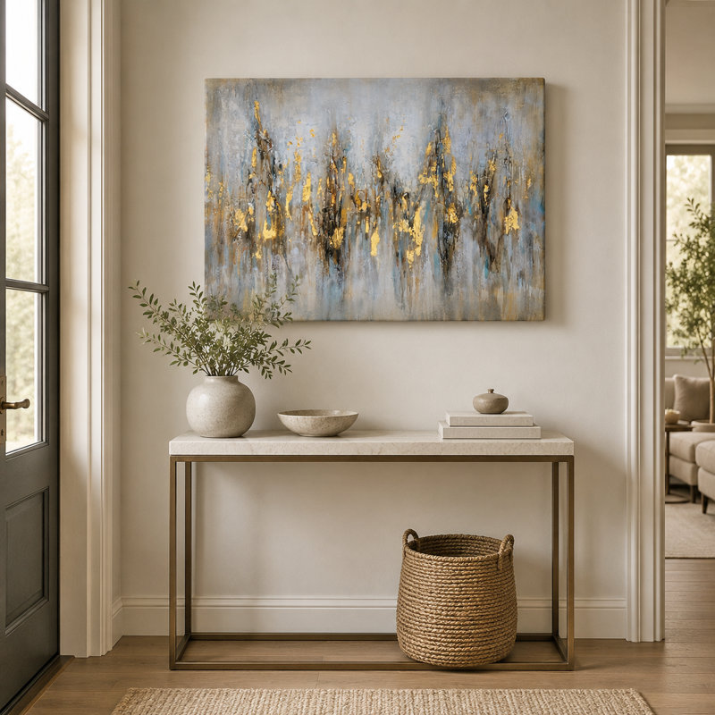 Peinture sur toile tendue, H 24 po x l 36 po x P 1,5 po