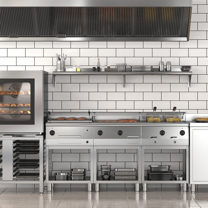 Support à casseroles en acier, H 12 po x l 60 po x P 12 po