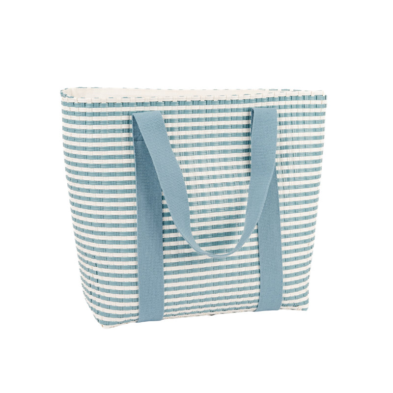 Portofino Woven Insulated Basket Bag 7l Mimosa Yellow, Blue, 33cm H x 34cm W x 18cm D