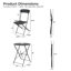 Shelah Macaron Round 3- Piece  4 - Person Outdoor Bistro Set-1369979123
