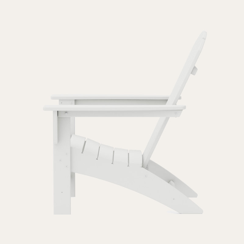 POLYWOOD Nautical Adirondack Chair, White