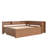 Daybed With Trundle,Wood Daybed Frame with Storage Drawers,Side Shelves and Desk-793617188-793617243