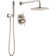Modern Raincan Round Shower System, Rain Shower Head with Handheld Spray, Shower Faucet Set